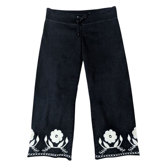 Lucky Brand Pants - lucky brand knitwear vintage y2k embroidered cropped sweatpants